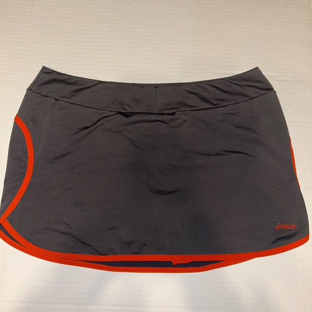 Asics Grey and Orange Athletic Skort XL